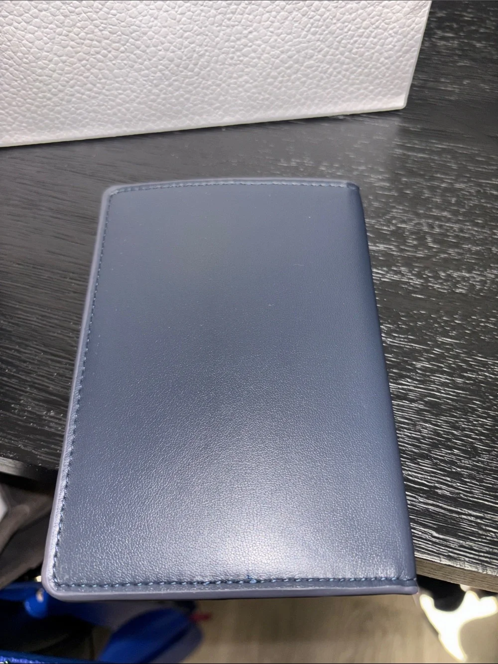 Dior GWP Navy Vegan Leather Passport Wallet NWT w/Sauvage sample